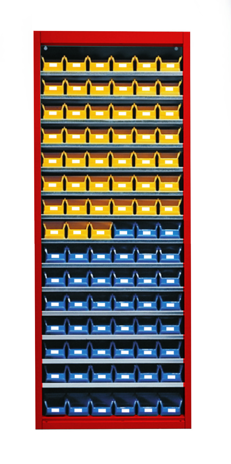 Stahl-Schrankregal mit Kästen 90 x Gr. 5