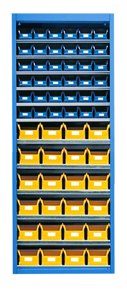 Stahl-Schrankregal mit Kästen Gr. 4+5