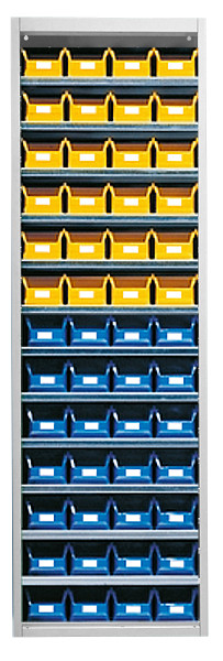 Stahl-Schrankregal mit Kästen 52 x Gr. 4