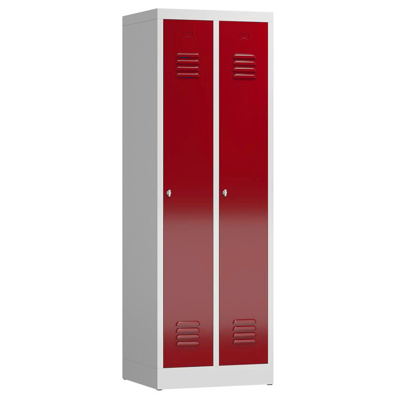 Lüllmann ClassiX Stahl-Garderobenschrank 2 Abteile à 295 mm