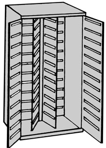 Schlüsselschrank 2-türig lichtgrau