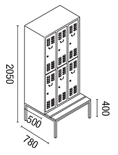 Garderobenschrank 3-teilig