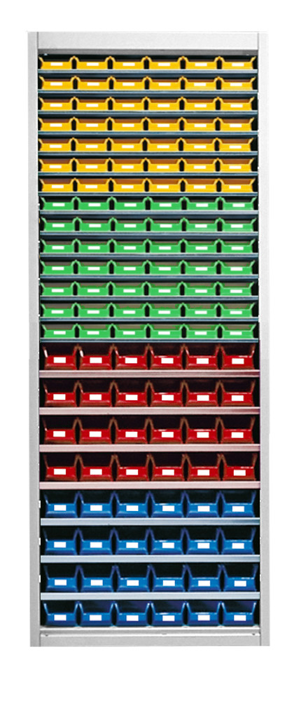 Stahl-Schrankregal mit Kästen Gr. 5+6