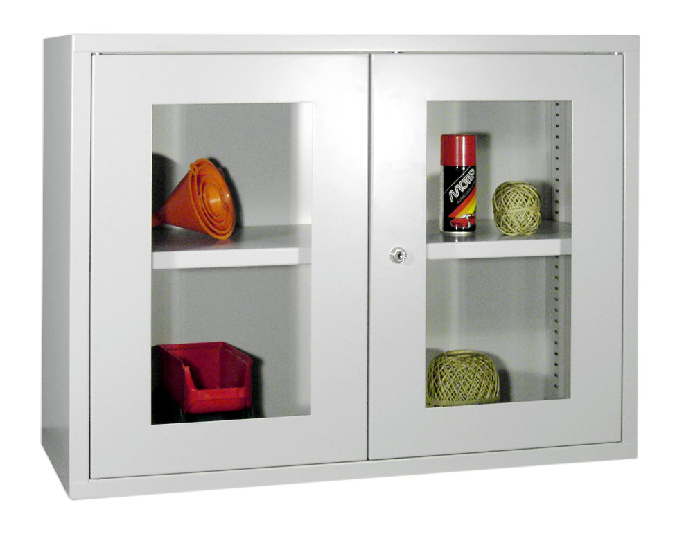 Stahl-Wandschrank Typ 4 mit Sichtfenstertüren