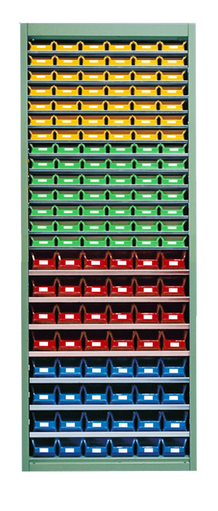 Stahl-Schrankregal mit Kästen Gr. 5+6