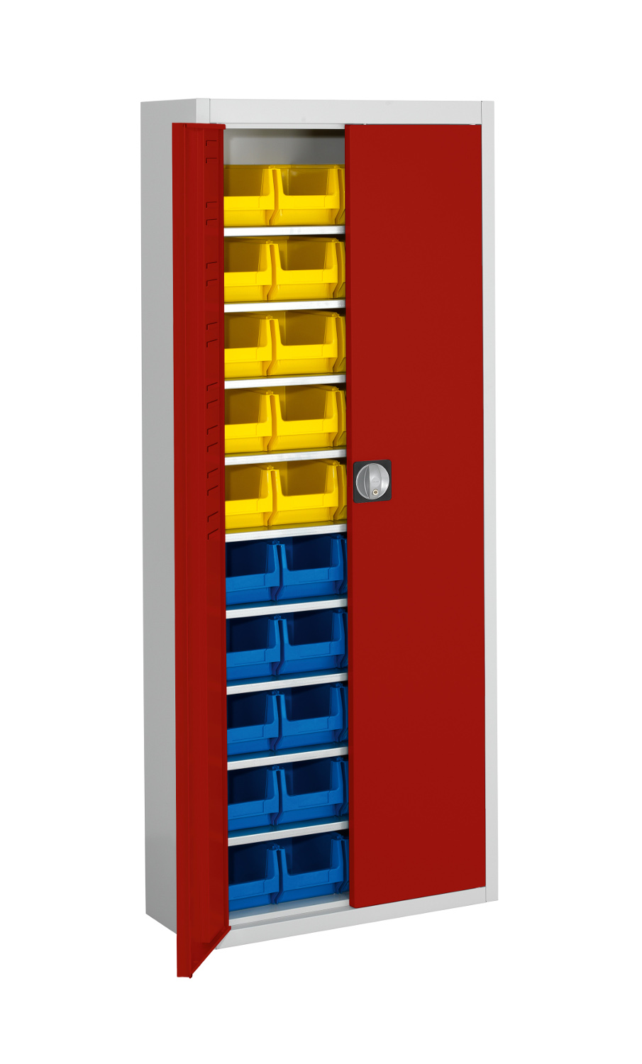 Stahl-Schrank mit Kästen 40 x Gr. 4