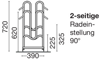 Fahrradständer Serie 4000 - zweiseitig