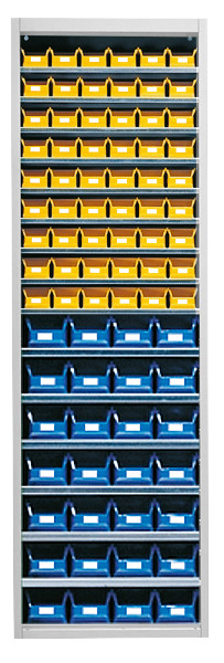 Stahl-Schrankregal mit Kästen Gr. 4+5