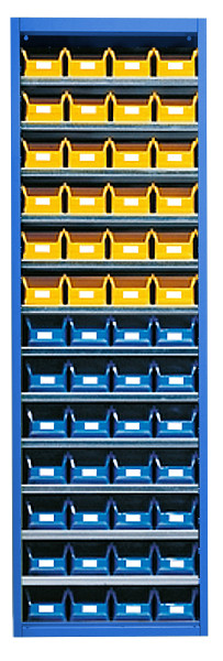 Stahl-Schrankregal mit Kästen 52 x Gr. 4
