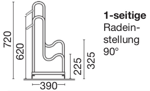 Fahrradständer Serie 4000 - einseitig