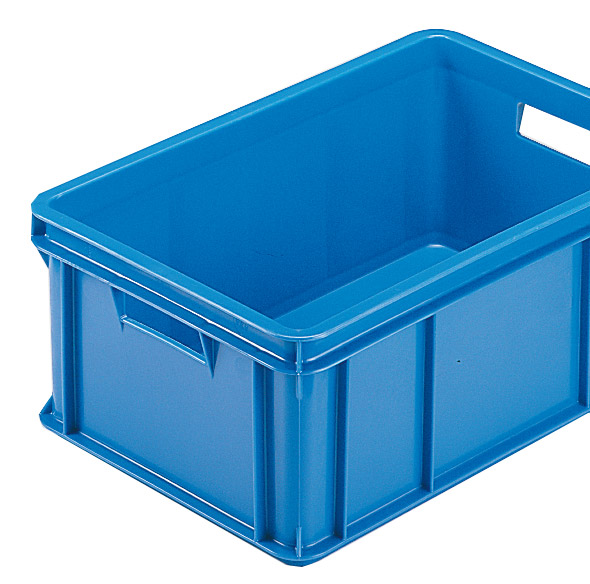 Stapelkasten Typ 3, Wände und Boden geschlossen, blau, 780x580x320mm, Inhalt 125 Liter