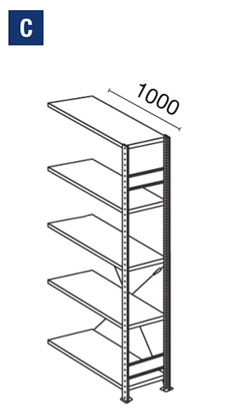 Anbauregal für Eckregal Serie S25-STD