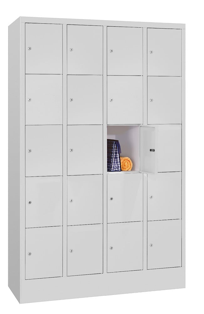 Stahl-Schließfachschrank, 20 Fächer