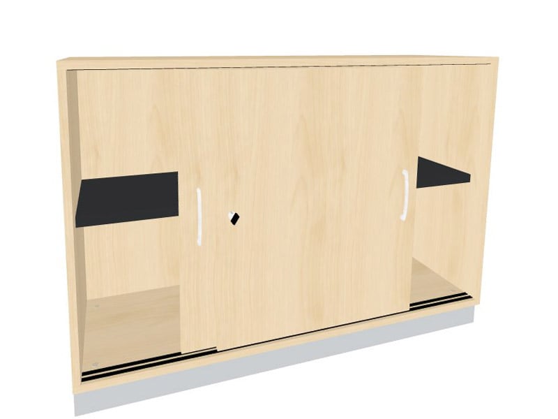 Schiebetürenschrank mit 1 x 2 Stahlböden Serie dataline