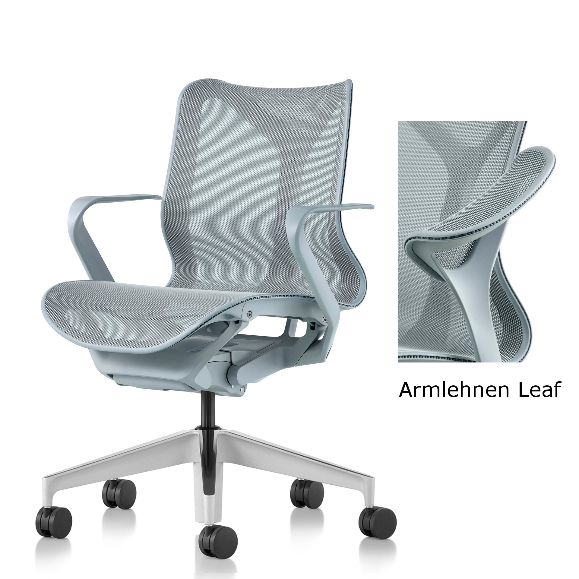 Herman Miller Cosm-Drehsessel niedrige Rückenlehne