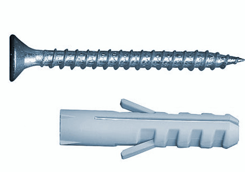 Schraube und Dübel für Wandbefestigung für Wandregale