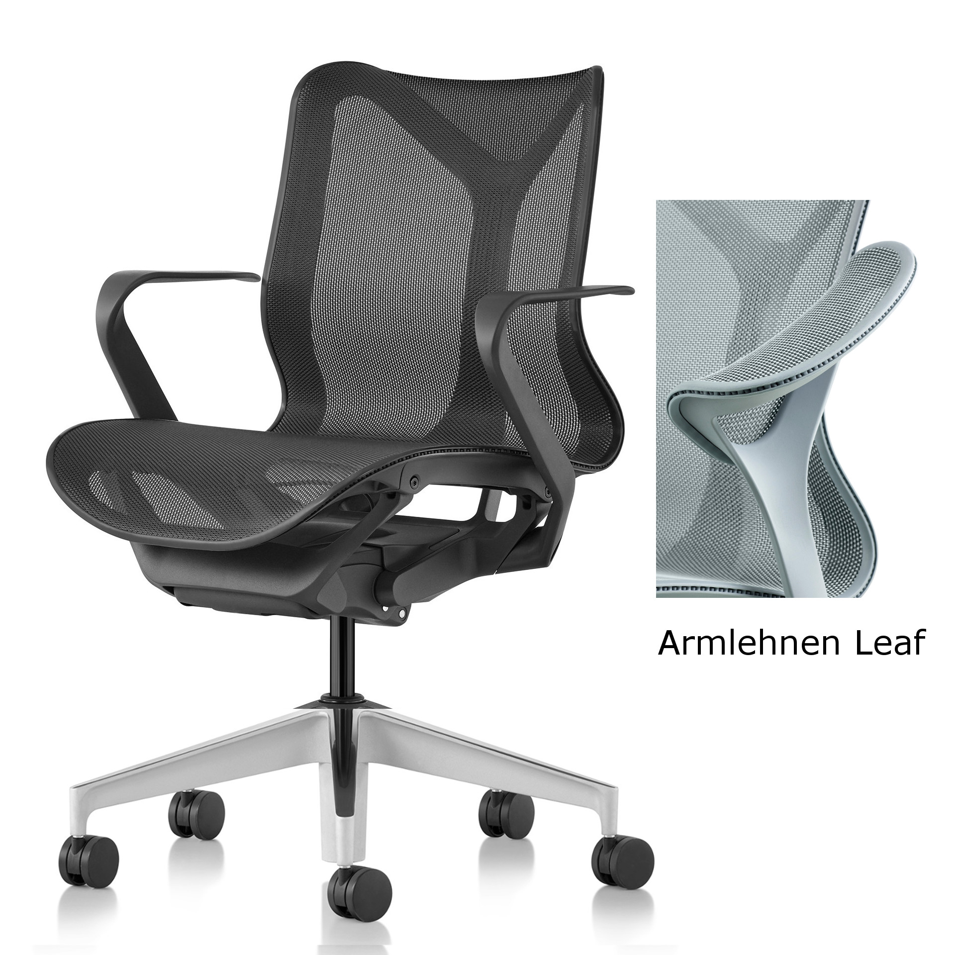 Herman Miller Cosm-Drehsessel niedrige Rückenlehne