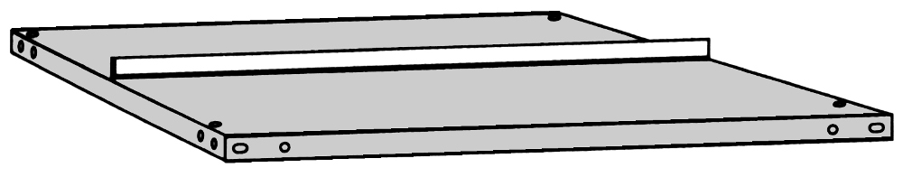 Stahlboden mit Mittelanschlag