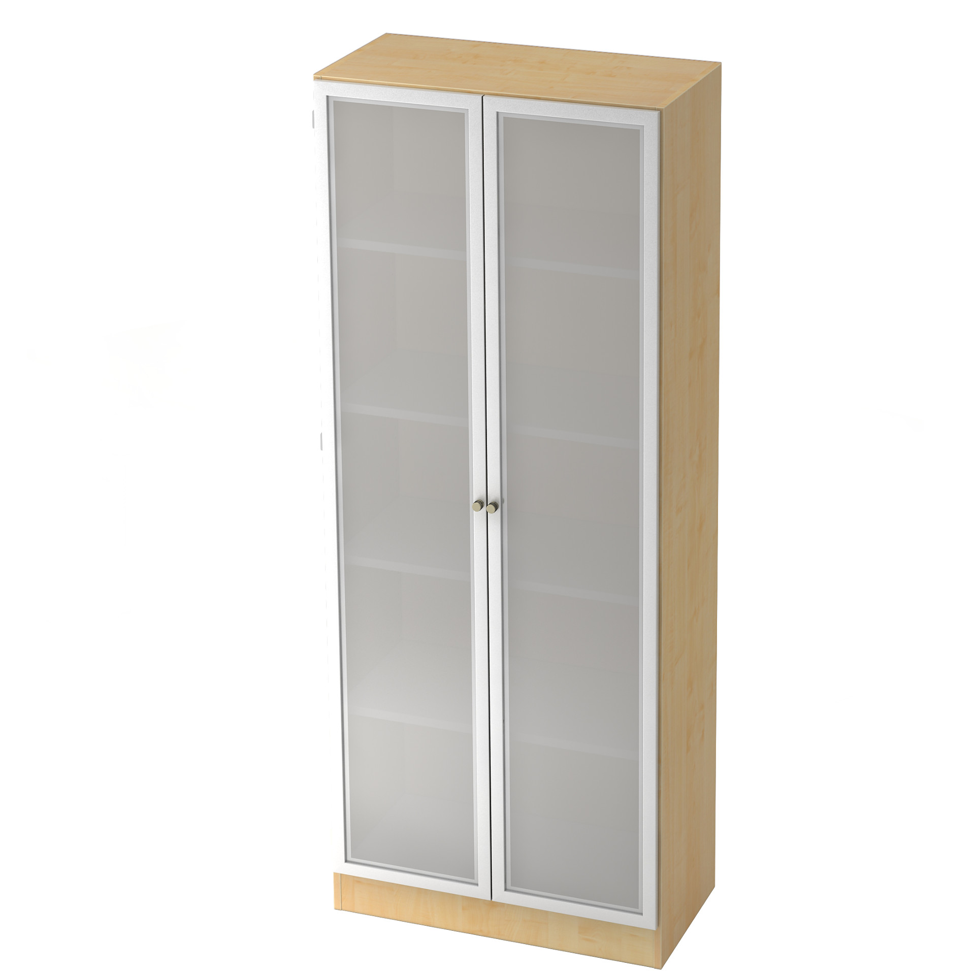 Hammerbacher Schrank mit Milchglas-Türen, Serie Solid H