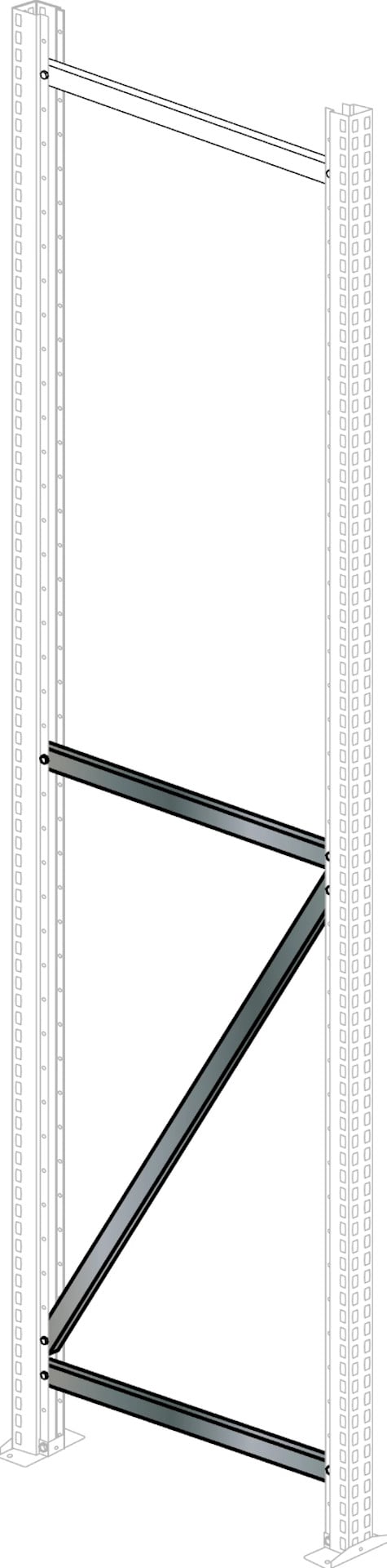 W 100-Diagonale, 660mm, verzinkt