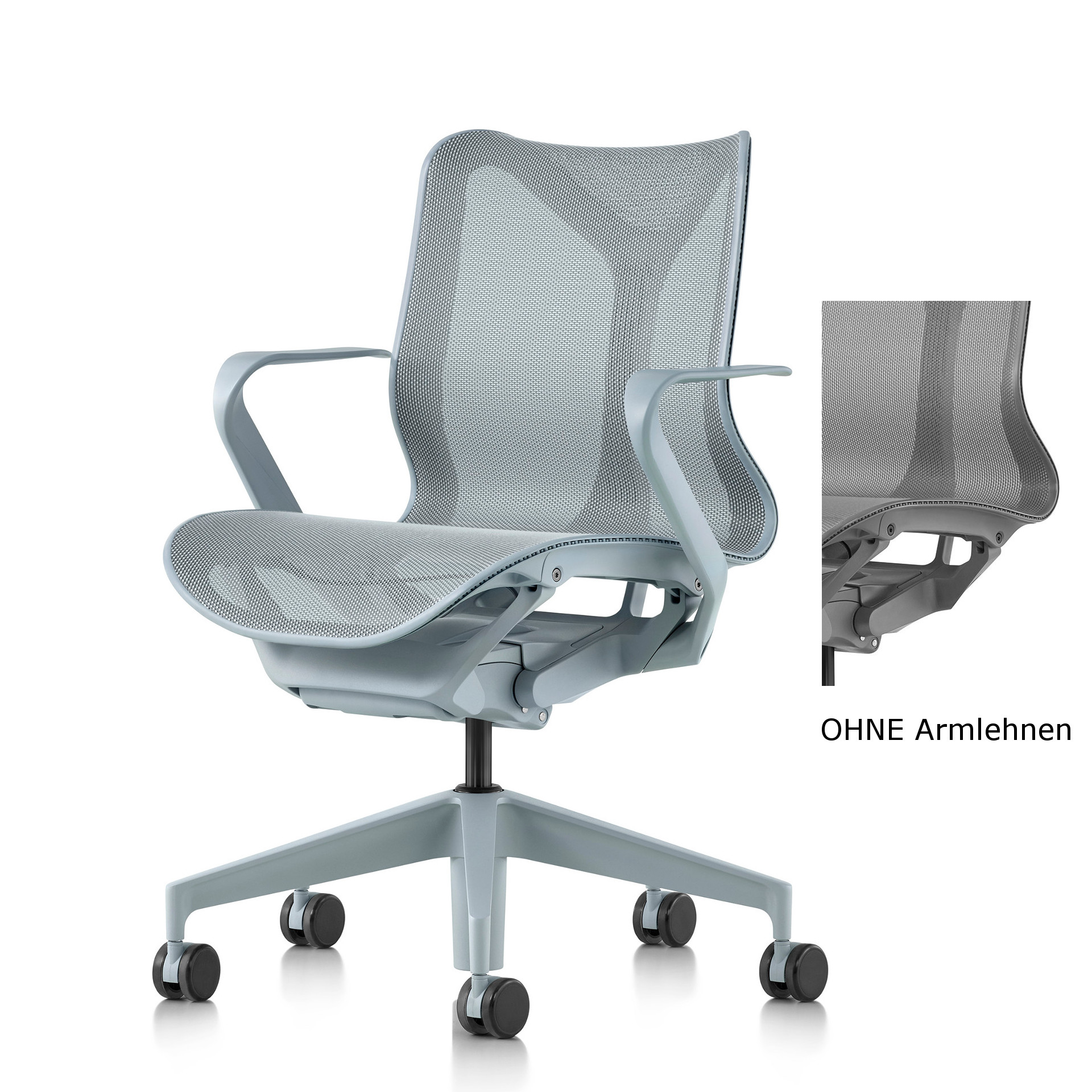 Herman Miller Cosm-Drehsessel niedrige Rückenlehne