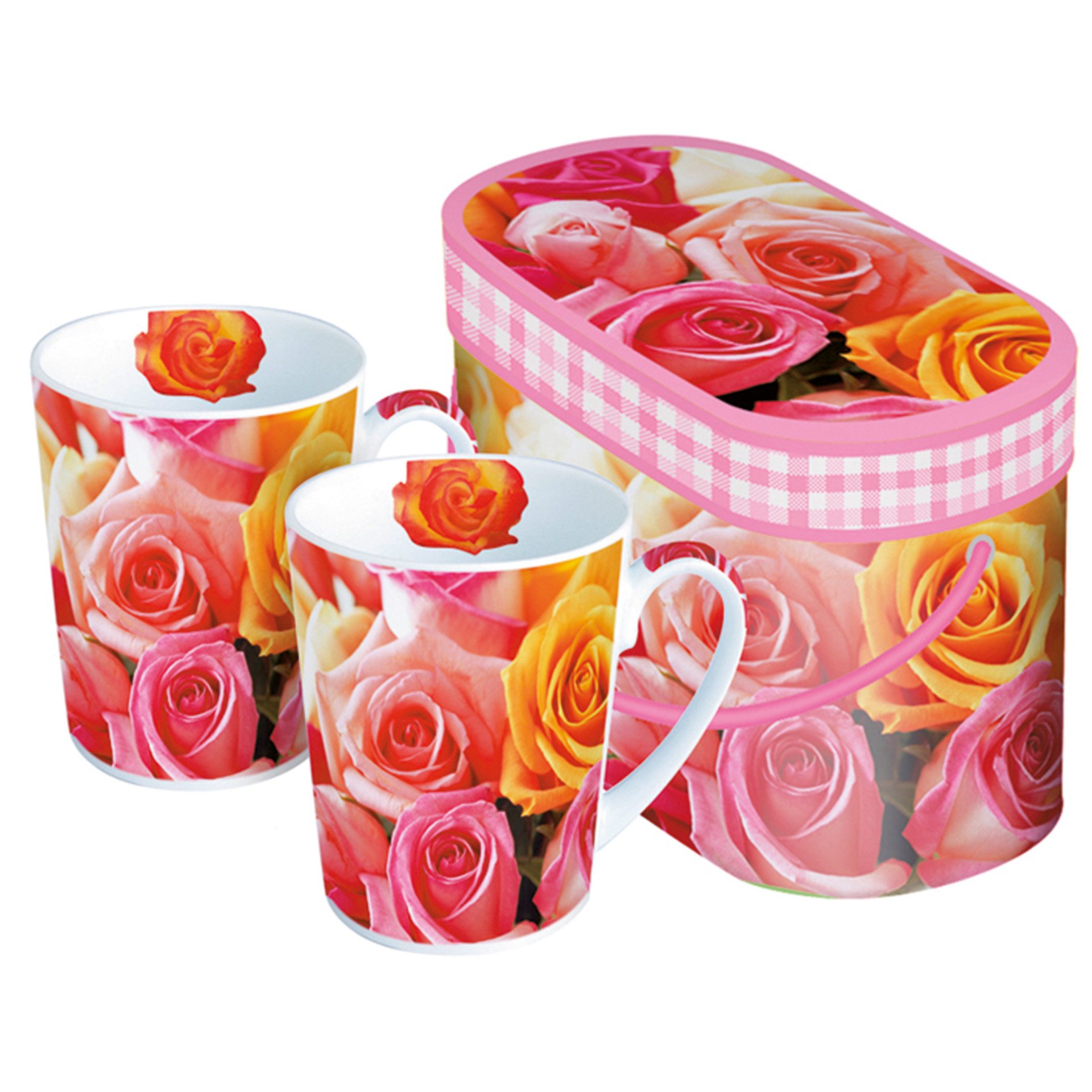 Set = 2 Becher in Geschenkbox 0,25 l "Summer Roses"