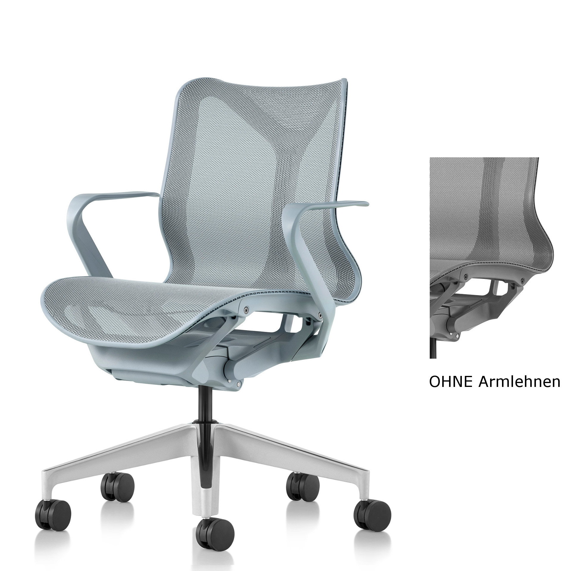 Herman Miller Cosm-Drehsessel niedrige Rückenlehne