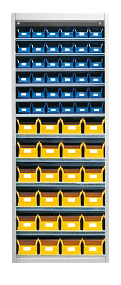 Stahl-Schrankregal mit Kästen Gr. 4+5