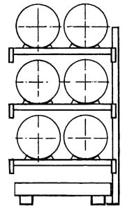 Fass-Kombiregal Typ 6