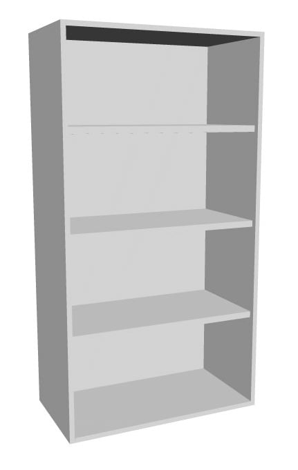 Aufsatz-Schrankregal 4  Ordnerhöhen 800mm breit Serie dataline