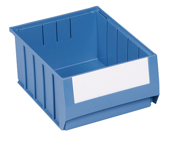 Regalkästen Typ 3-H inkl. Etiketten, blau, je 7,1 l Inhalt, B234 x T300 x H140mm,VE = 6