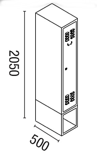 Garderobenschrank 1-teilig