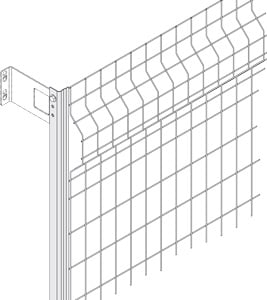 Gitterwand mit Stahlgitter