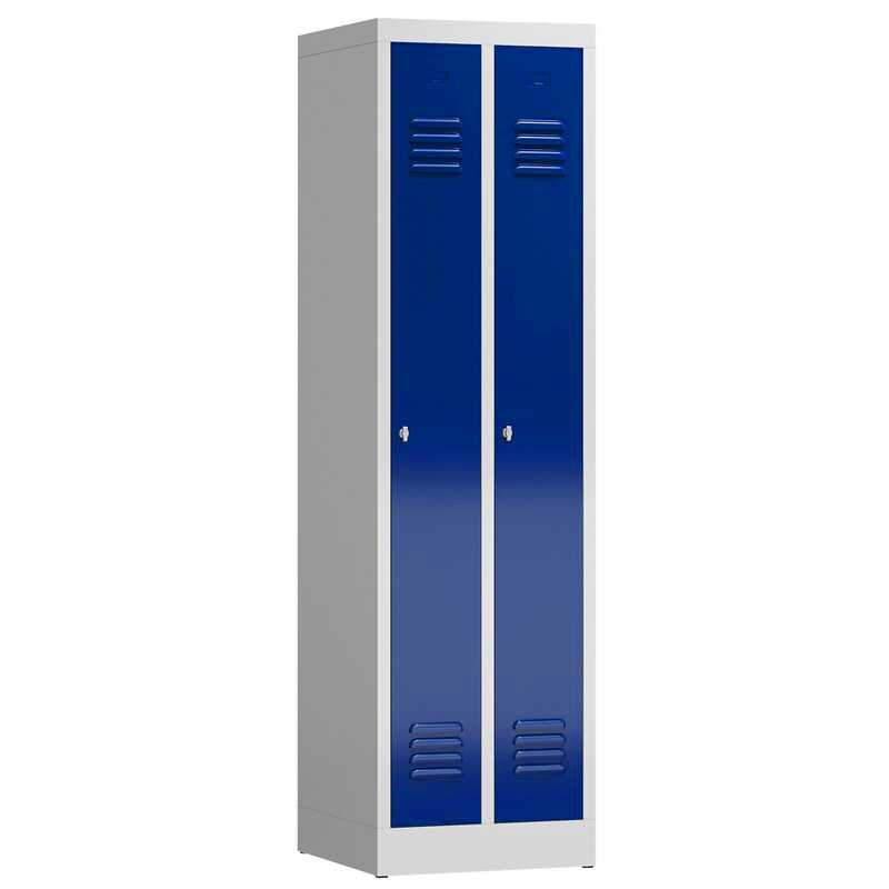 Lüllmann ClassiX Stahl-Garderobenschrank 2 Abteile à 250 mm