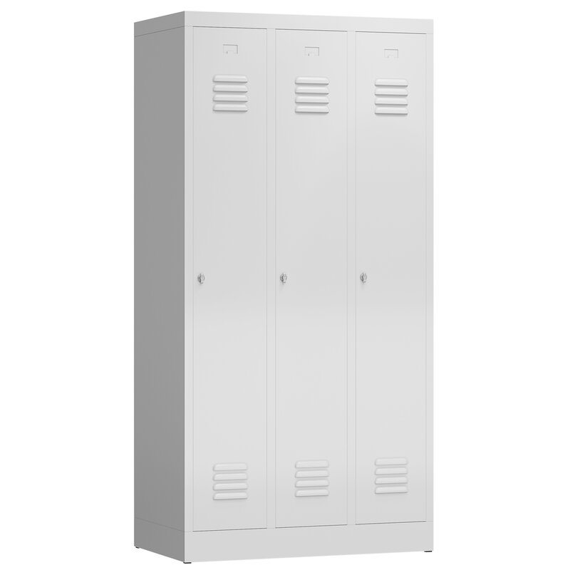 Lüllmann ClassiX Stahl-Garderobenschrank 3 Abteile à 290 mm