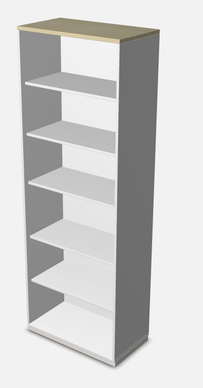 Schrankregal mit 5 Fachböden B800xT441xH2261mm