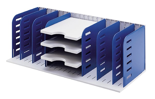 Ablagestation Typ 2, mit 8 Trennwänden u. 3 Tablaren