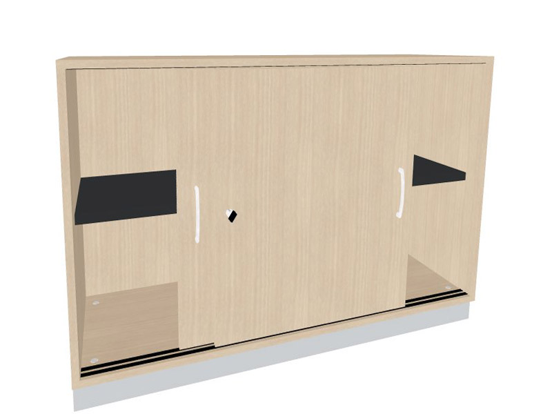 Schiebetürenschrank mit 1 x 2 Stahlböden Serie dataline