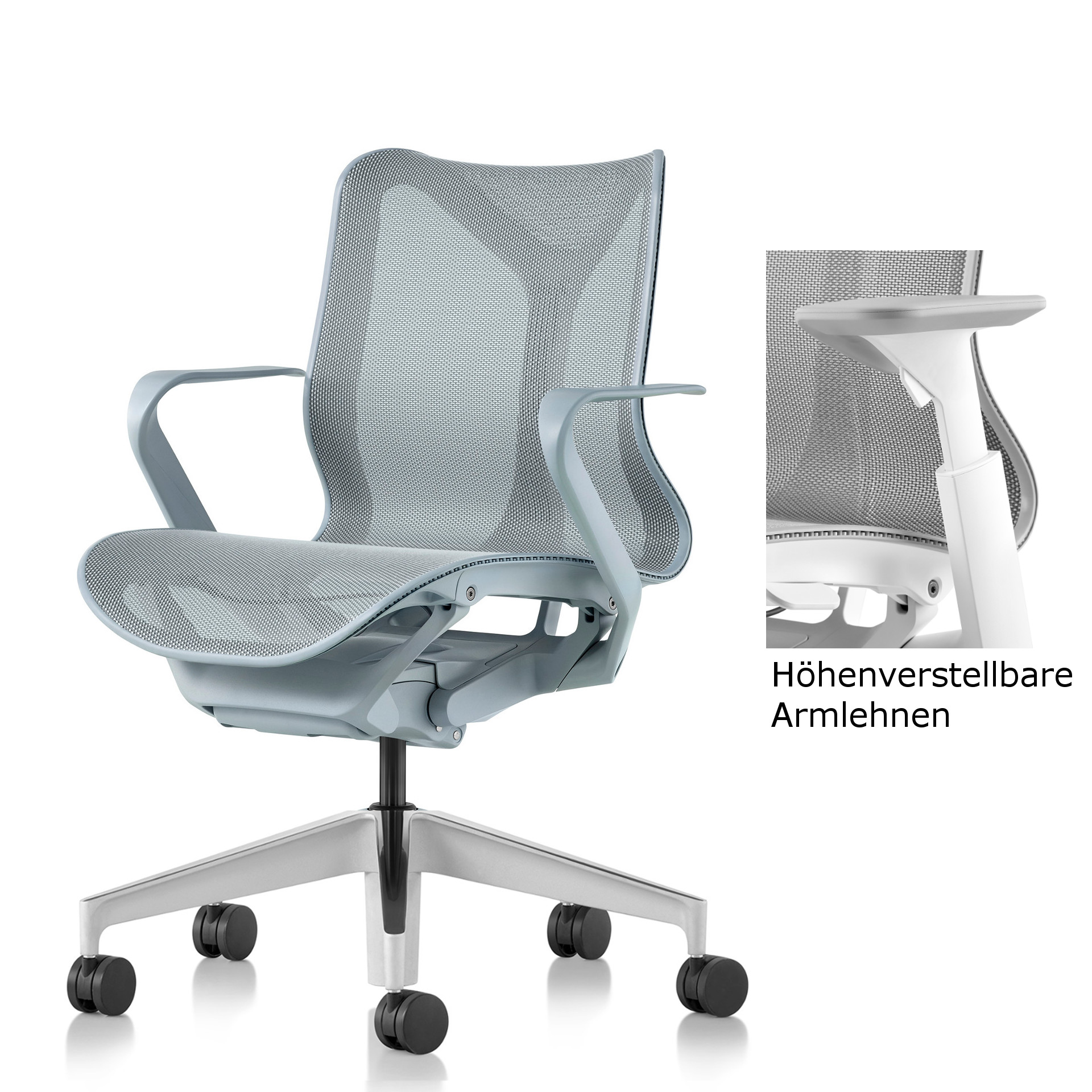 Herman Miller Cosm-Drehsessel niedrige Rückenlehne