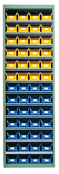 Stahl-Schrankregal mit Kästen 52 x Gr. 4