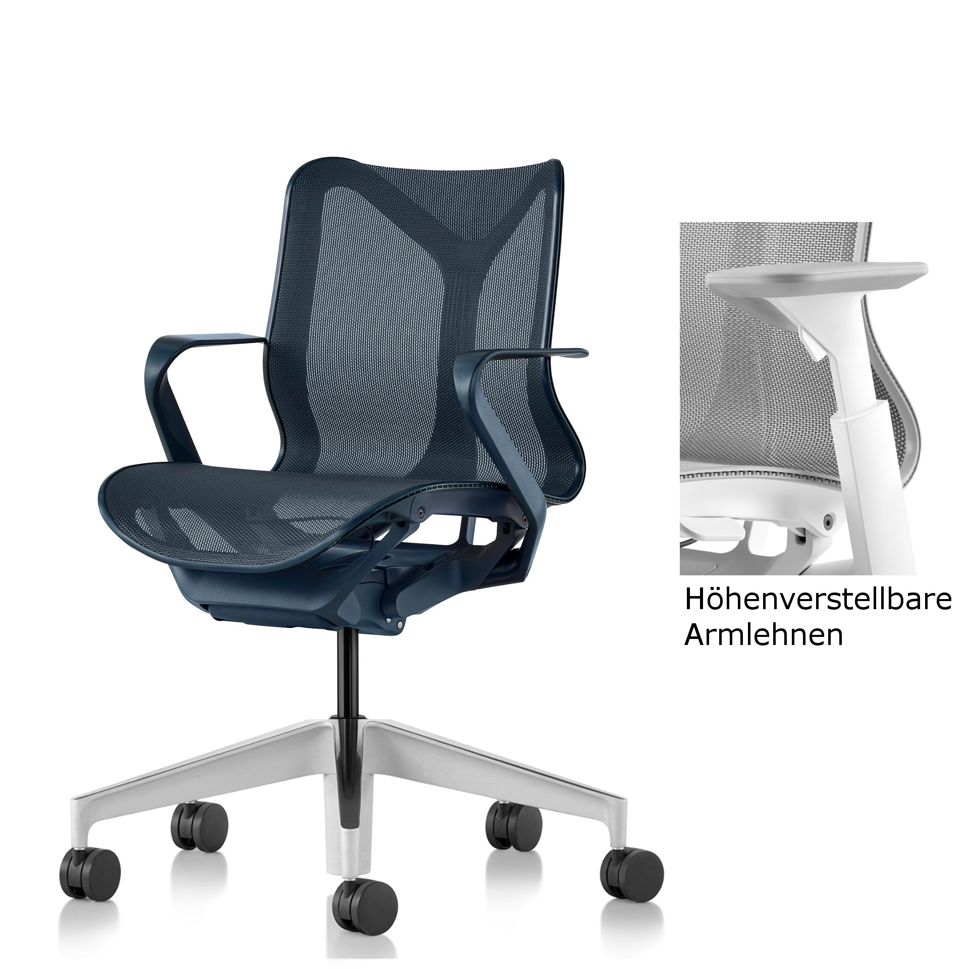 Herman Miller Cosm-Drehsessel niedrige Rückenlehne